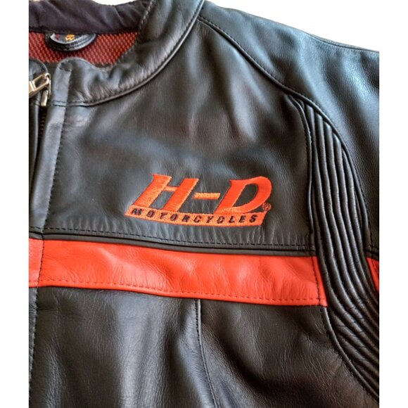 HARLEY DAVIDSON LEATHER MOTORCYCLE JACKET SZ S BLACK LINED BIKER NEW WOMENS - Picture 3 of 10